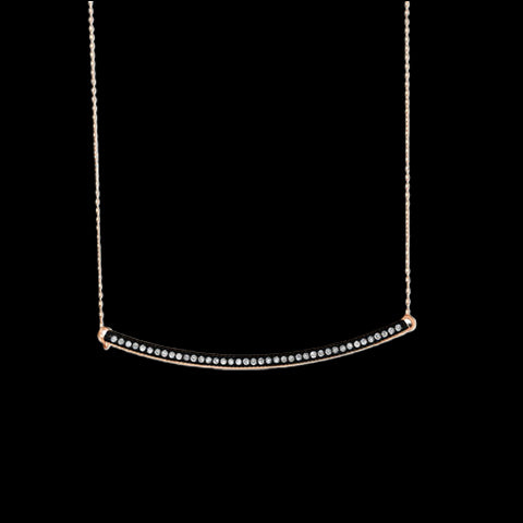 Diamond Bar Pendant Necklace - MRose
